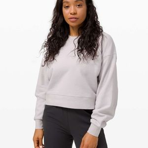EUC chrome perfectly oversize crop crewneck